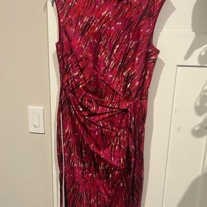 Ann Taylor Vibrant Red Asymmetrical Dress